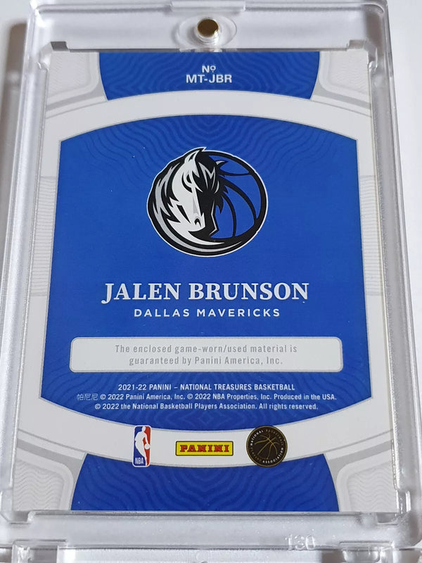 2021 Panini National Treasures Jalen Brunson PRIME PATCH /25 Game Worn Jersey