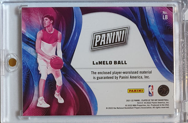 2021 Panini LaMelo Ball #PATCH MOON LAVA /99 Worn Jumbo Jersey - Rare