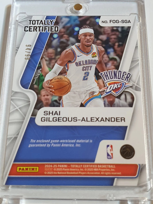 2024 Totally Certified Shai Gilgeous-Alexander #PATCH SILVER /99 Game Jersey
