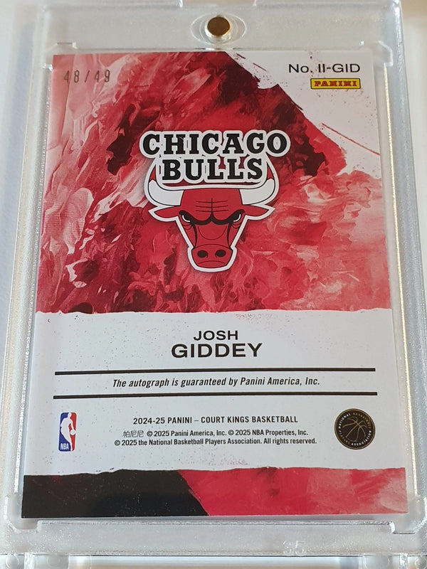 2024 Panini Court Kings Josh Giddey AUTO AMBER /49 Impressionist Ink - Rare