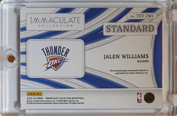 2023 Panini Immaculate Jalen Williams #PATCH /99 Game Worn Jumbo Jersey - Rare