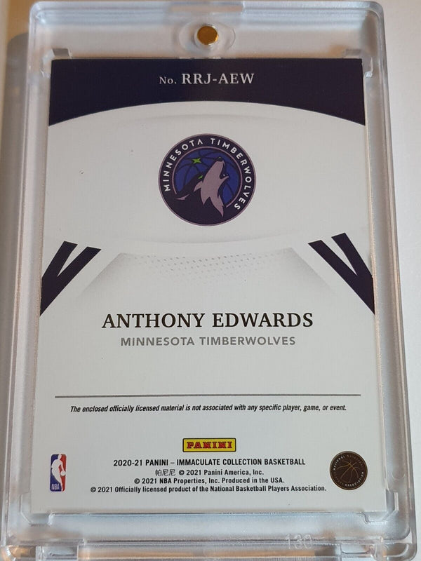 2020 Panini Immaculate Anthony Edwards Rookie #PATCH /99 RC Jersey - Rare