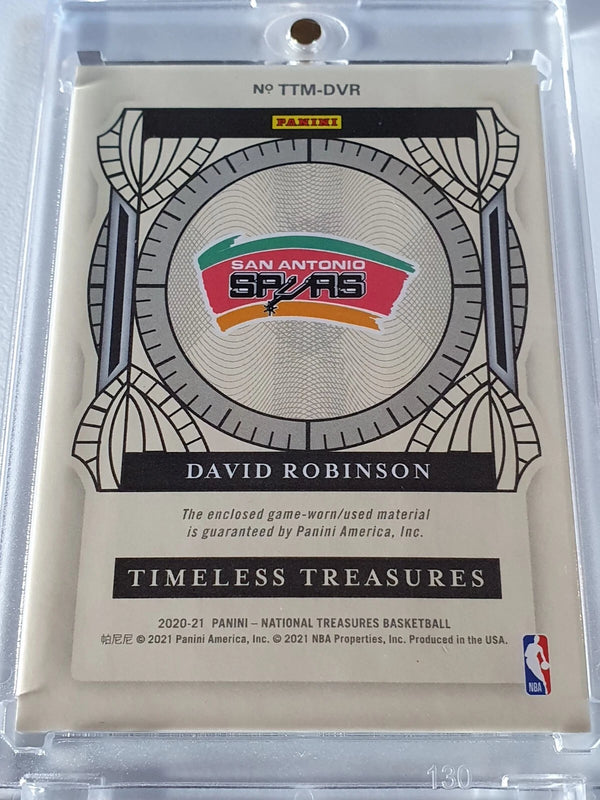 2020 Panini National Treasures David Robinson #PATCH /99 Game Worn Jersey - Rare