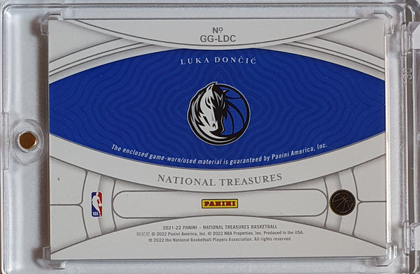 2021 Panini National Treasures Luka Doncic #PATCH /99 Game Worn Jersey - Rare