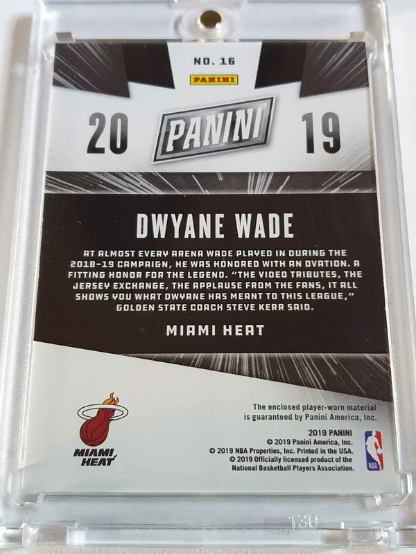 2019 Panini Dwyane Wade #PATCH ESCHER SQUARES Holo /25 Game Worn Jersey - Rare