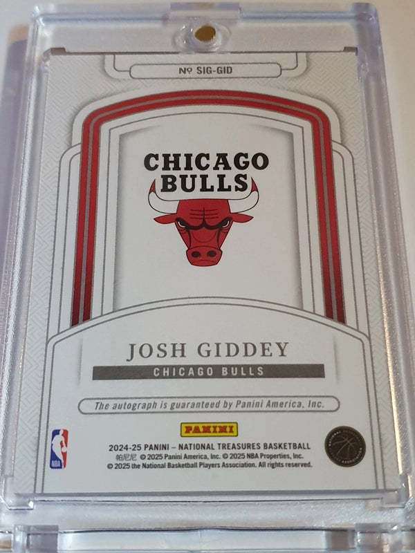 2024 Panini National Treasures Josh Giddey AUTO /49 (Bulls) - On Card Autograph