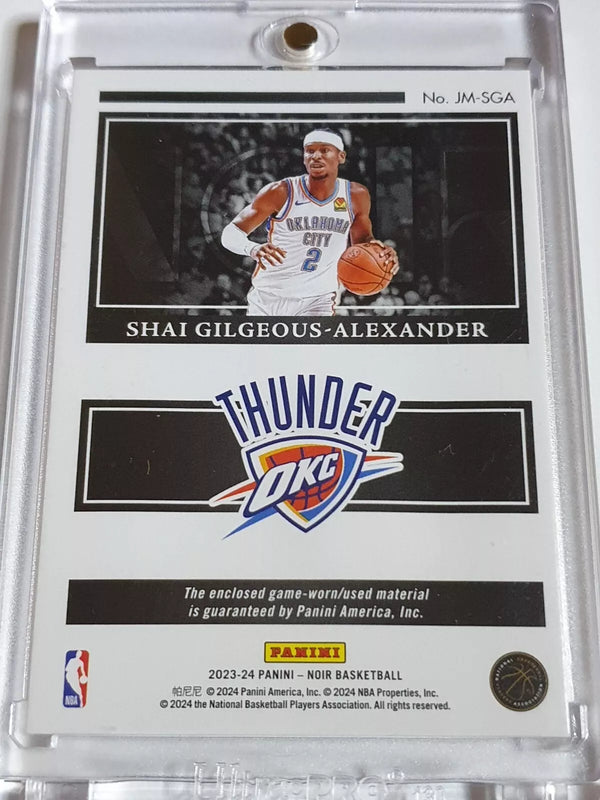 2023 Panini Noir Shai Gilgeous-Alexander #PATCH /99 Game Worn Jumbo Jersey