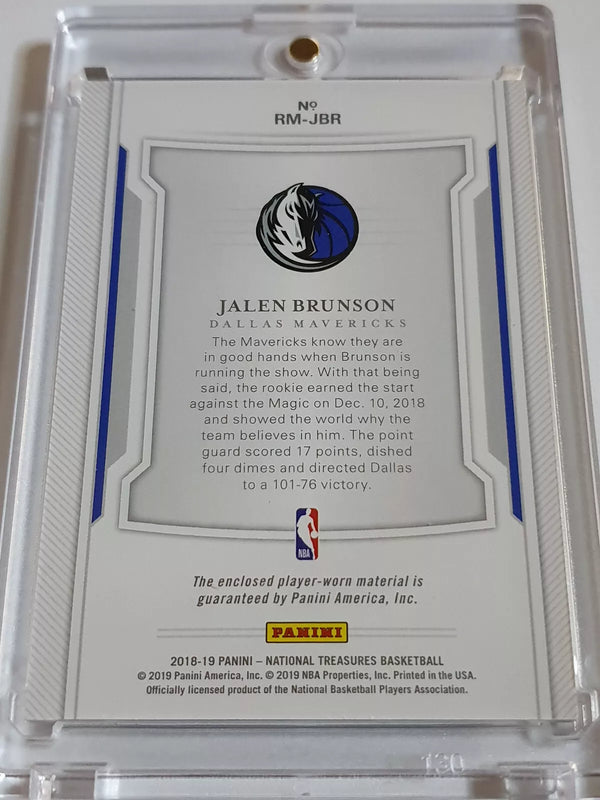 2018 National Treasures Jalen Brunson Rookie #PATCH /99 Jersey Materials RC