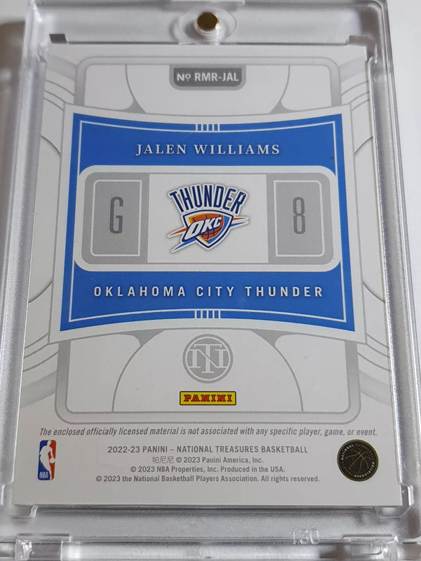 2022 National Treasures Jalen Williams RC #PATCH /99 Rookie Materials Jersey