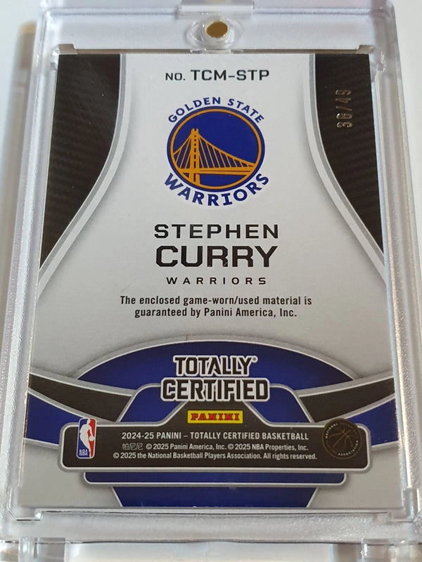 2024 Totally Certified Stephen Curry #PATCH BLUE MIRROR /49 Game Jersey - Rare