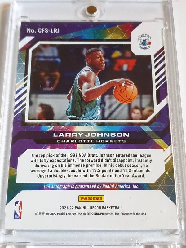 2021 Panini Recon Larry Johnson AUTO /75 Holo Claim to Fame Signatures - Rare
