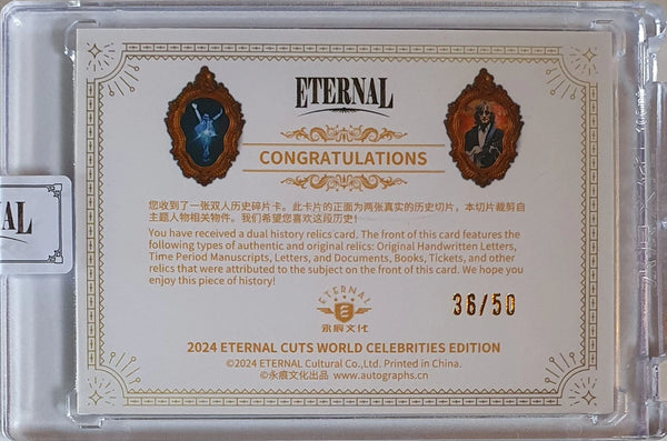 2024 Eternal Michael Jackson John Lennon #RELICS SILVER /50 Dual Relics - Sealed