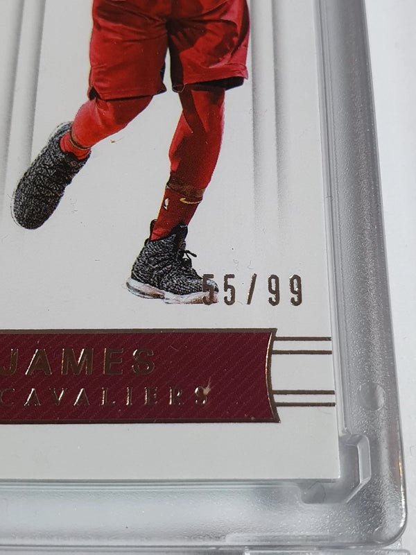 2017 Panini National Treasures LeBron James #PATCH /99 Game Worn Dual Jerseys