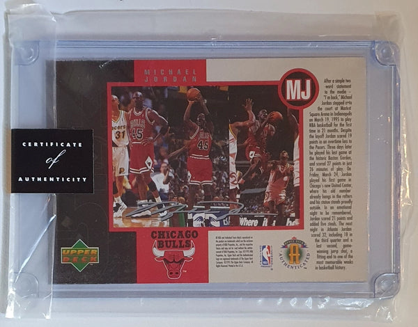 1995 Upper Deck Michael Jordan He's Back /10000 Jumbo - Factory Sealed