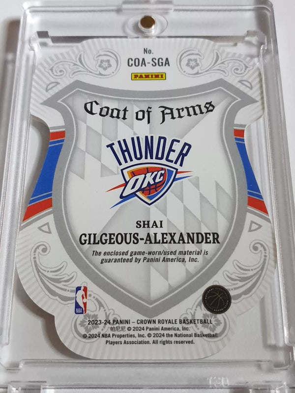 2023 Crown Royale Shai Gilgeous-Alexander #PATCH PRIME /10 Game 2 Color Jersey