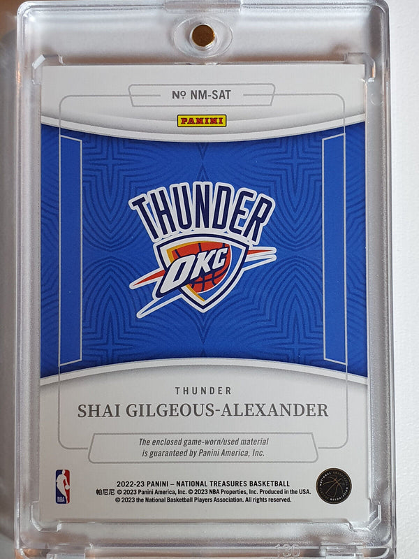 2022 National Treasures Shai Gilgeous-Alexander #PATCH /99 Game Worn Jersey Rare