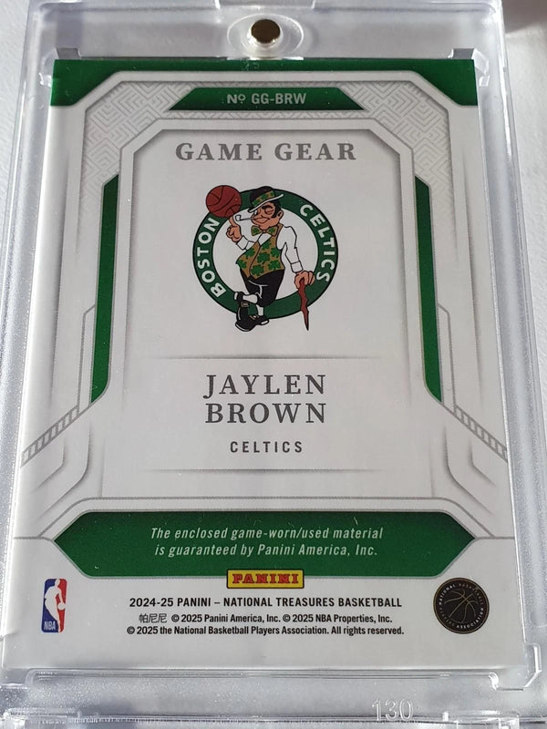 2024 Panini National Treasures Jaylen Brown #PATCH /99 Game Worn Jersey - Rare
