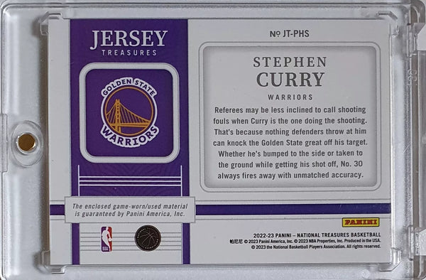 2022 National Treasures Stephen Curry #PATCH /99 Game Worn Jersey - Rare