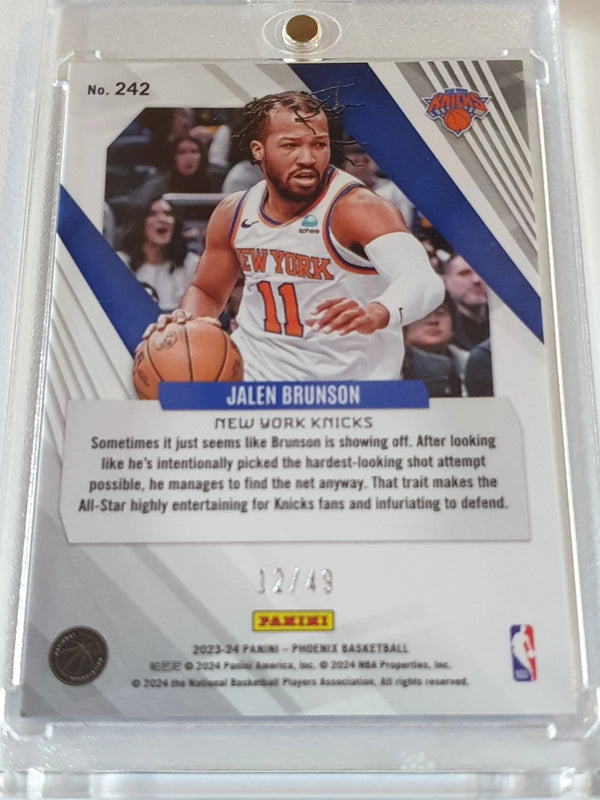 2023 Phoenix Jalen Brunson #242 BRONZE LAZER PHOENIX /49 Holo - Ready to Grade