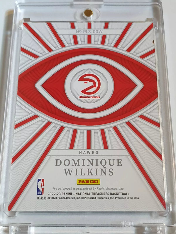 2022 National Treasures Dominique Wilkins AUTO /49 Peerless Signatures - Rare
