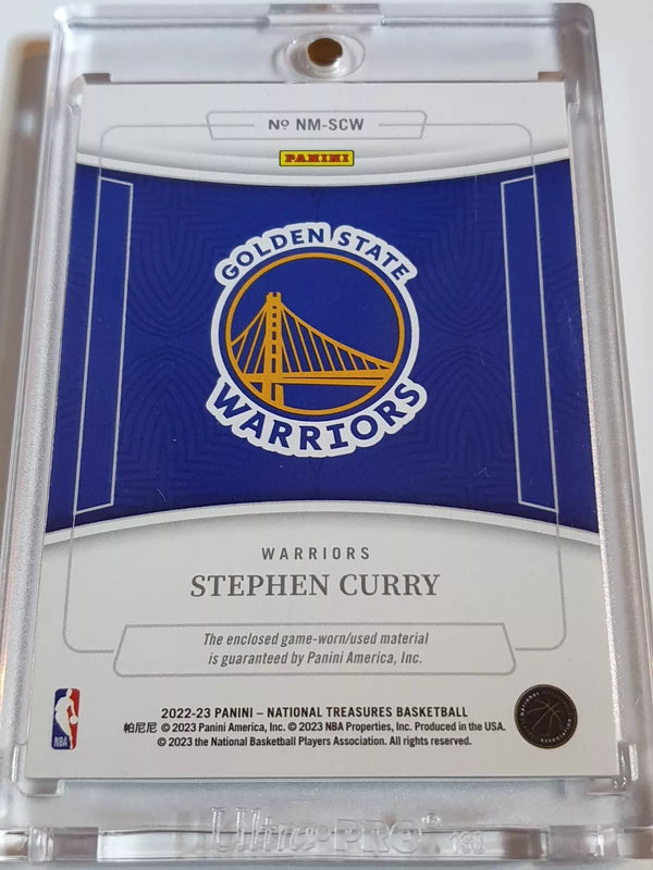 2022 Panini National Treasures Stephen Curry #PATCH /99 Game Worn Jersey - Rare