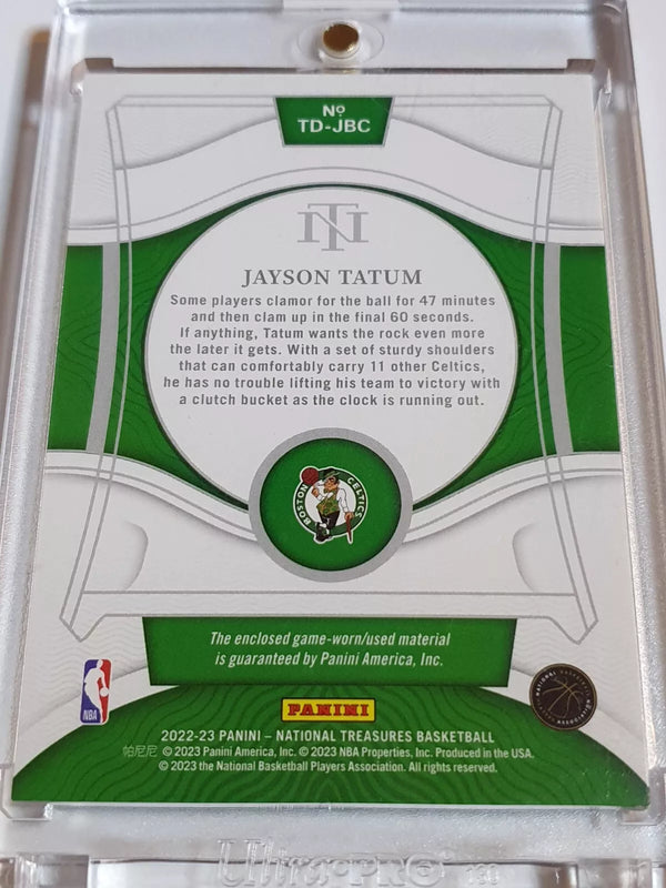2022 Panini National Treasures Jayson Tatum #PATCH Game Worn Large Jersey - Rare
