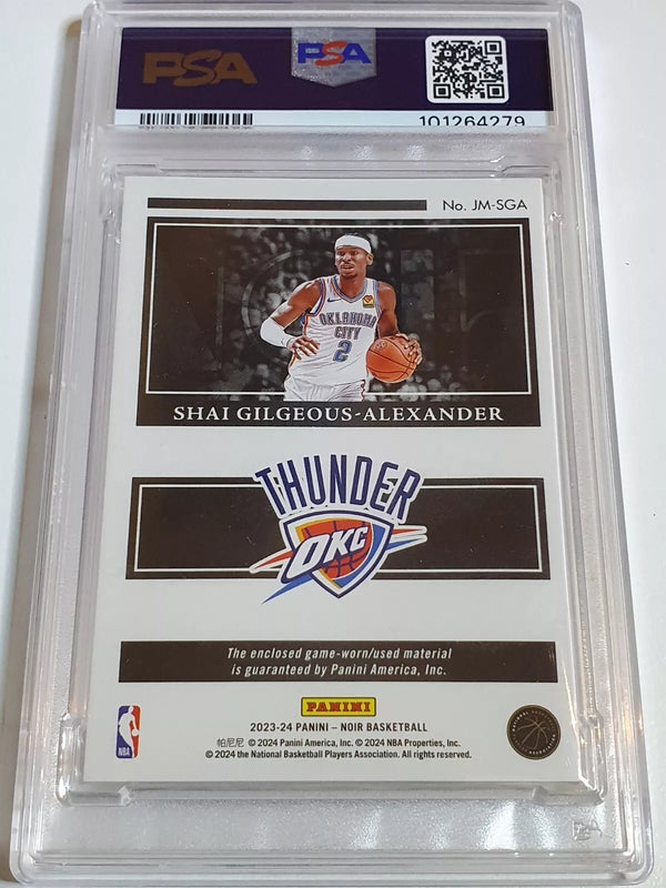 2023 Noir Shai Gilgeous-Alexander #PATCH /99 Jumbo Game Jersey - PSA 9 (POP 1)
