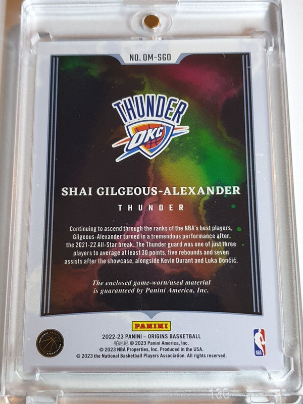 2022 Origins Shai Gilgeous-Alexander #PATCH TURQUOISE /25 Game Worn Jersey