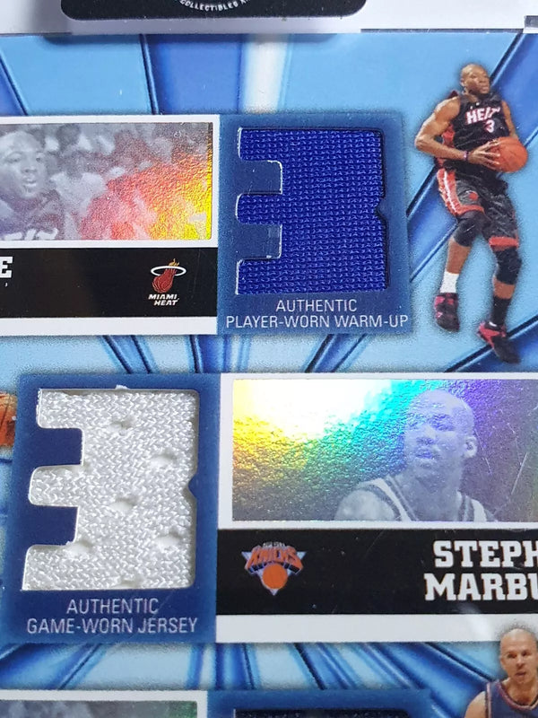 2005 Luxury Box Dwyane Wade Stephon Marbury Jason Kidd #PATCH Triple Jerseys