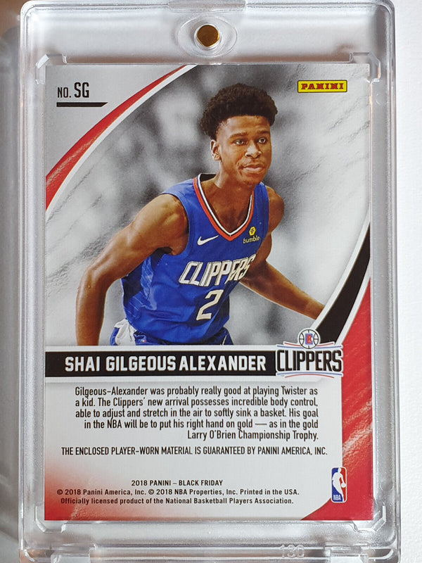 2018 Panini Shai Gilgeous-Alexander Rookie #PATCH LAUNDRY TAG /25 New Era Jersey