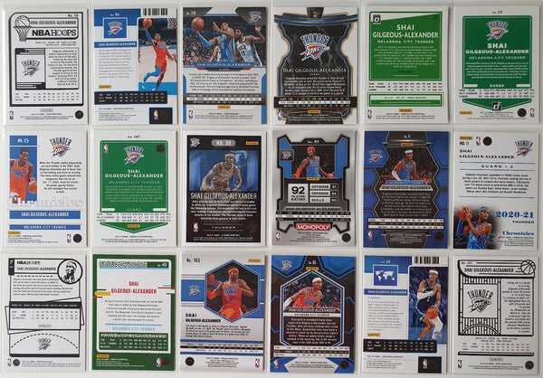 Shai Gilgeous-Alexander Lot of 18 x SGA Collection Cards - Good Condition