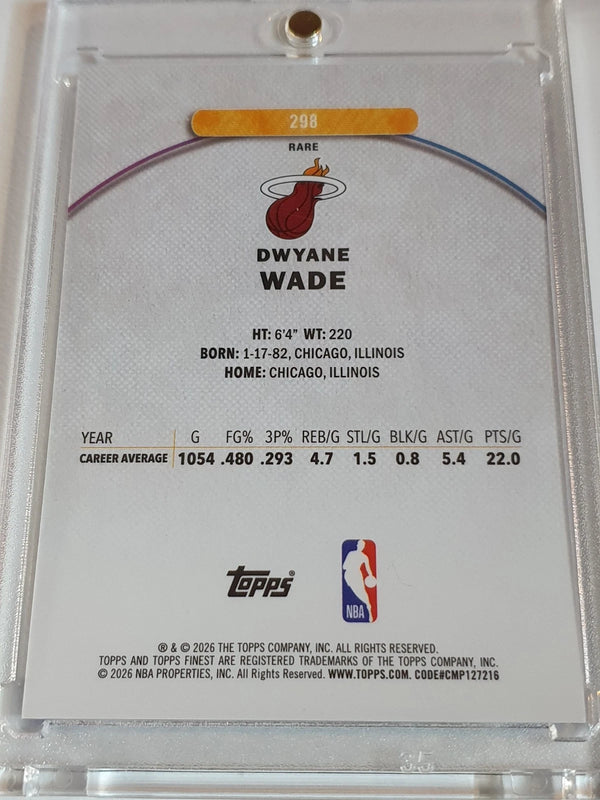 2025 Topps Finest Dwyane Wade #298 BLUE GEOMETRIC /25 Refractor - Ready to Grade