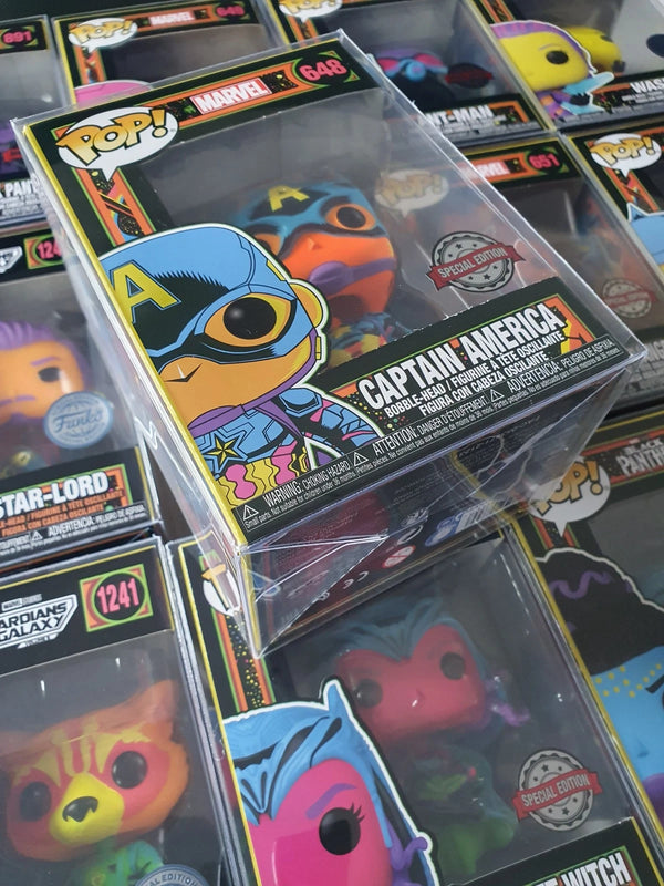 Lot of 12 x Marvel Avengers Funko BLACK LIGHT Special Figures + Protectors