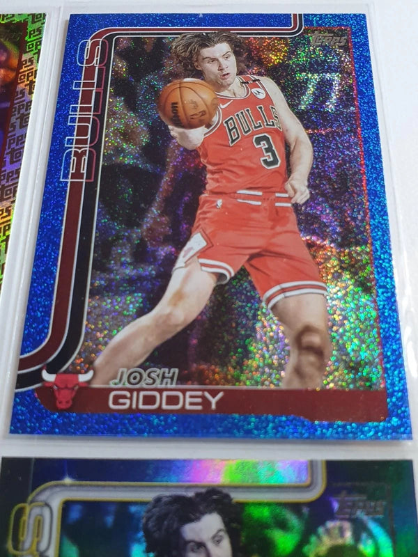 Lot of 6 x 2025 Topps Josh Giddey (Bulls) Holos Refractors Variants Silver