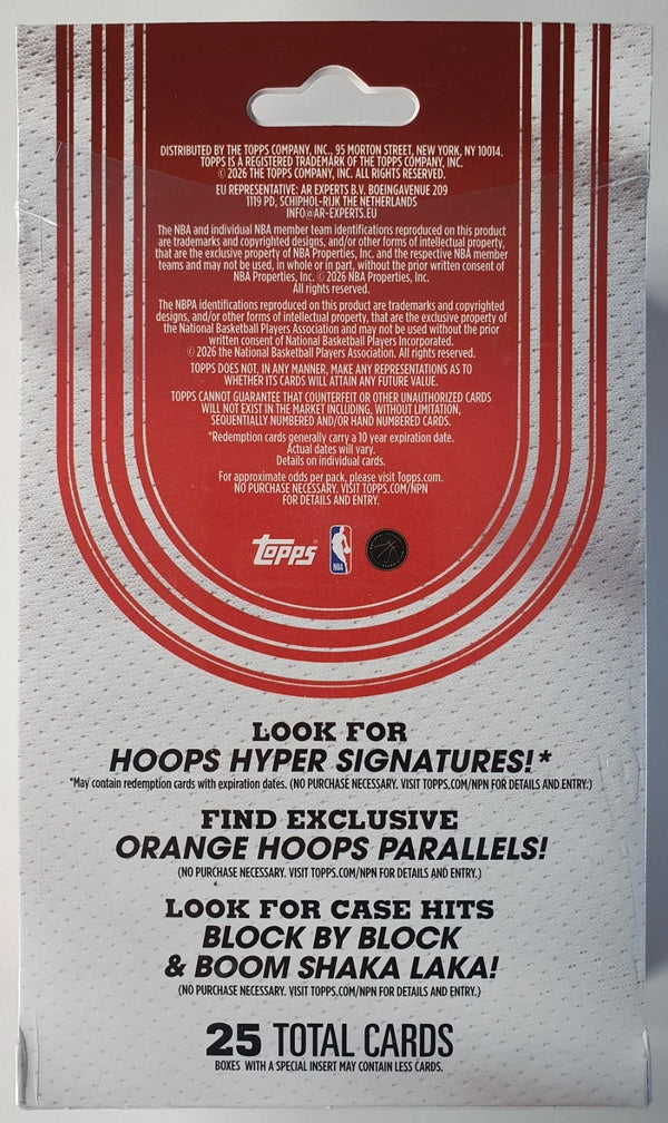 2025-26 Topps NBA Hoops Hanger Box - Factory Sealed (Pull Cooper Flagg RC?)