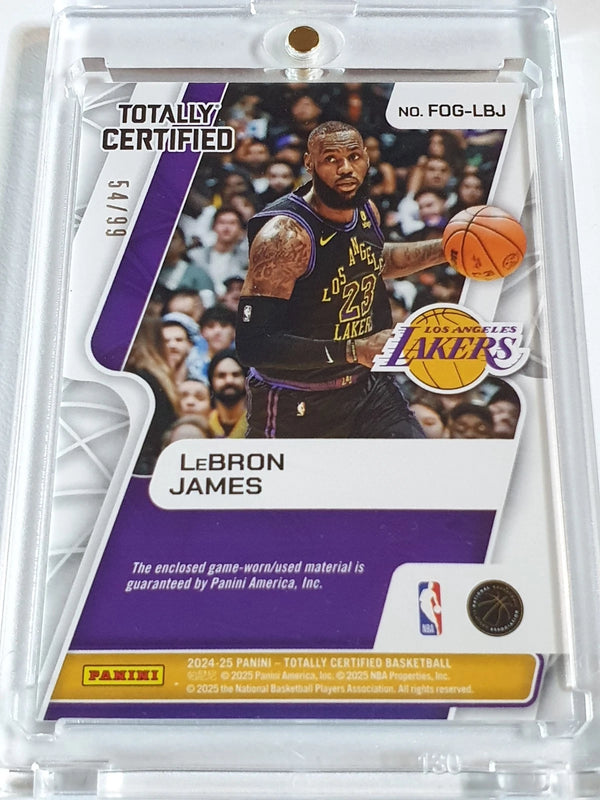 2024 Totally Certified LeBron James #PATCH MIRROR PURPLE /99 Game Worn Jersey