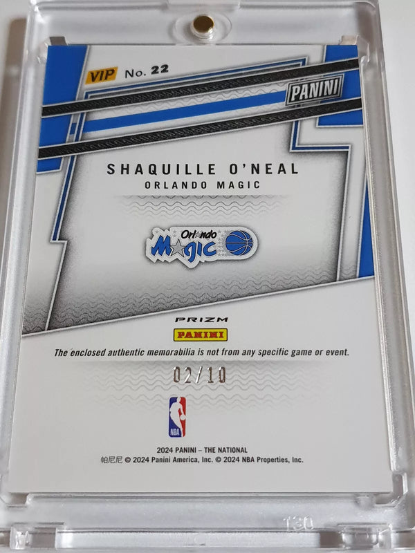 2024 Panini Shaquille O'Neal #PATCH GOLD /10 Letter 2 Color Jersey - Rare