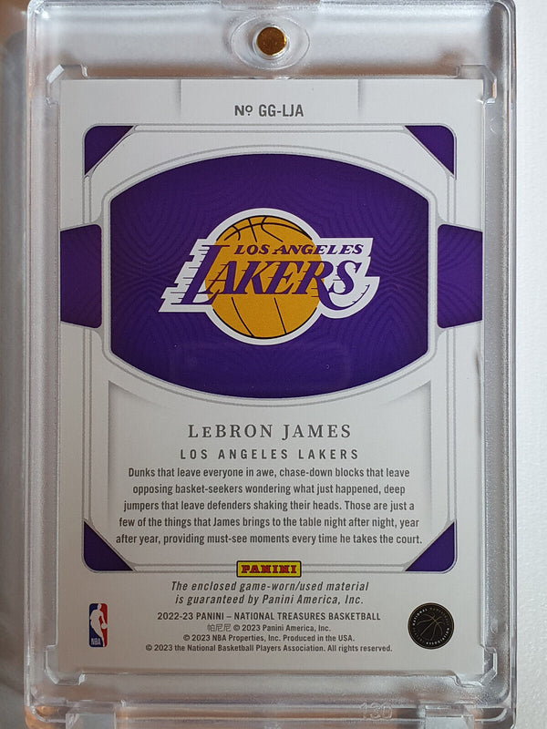 2022 Panini National Treasures LeBron James #PATCH /99 Game Worn Jersey - Rare