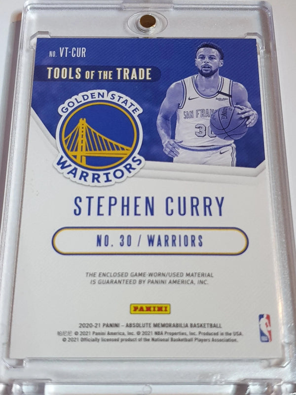 2020 Absolute Memorabilia Stephen Curry #PATCH Game Worn Dual Jerseys - Rare