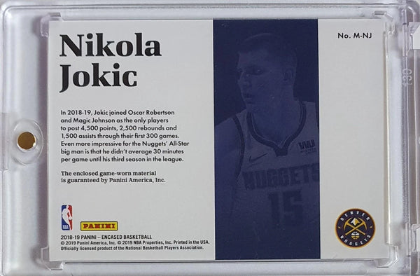 2018 Panini Encased Nikola Jokic #PATCH /99 Game Worn Jersey - Ready to Grade