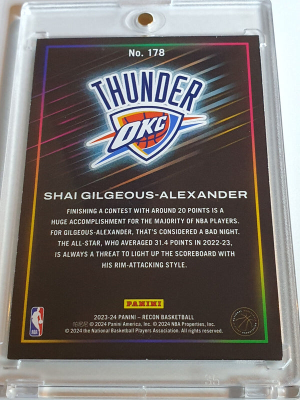 2023 Panini Recon Shai Gilgeous-Alexander #178 EFFECT /49 Holo - Ready to Grade