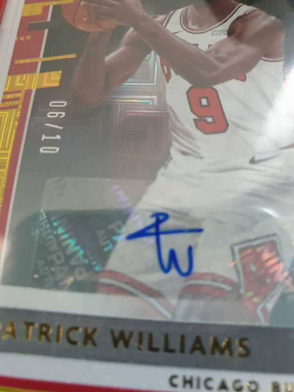 2020-21 Donruss Rated Rookie #227 PATRICK WILLIAMS AUTO GOLD 6/10