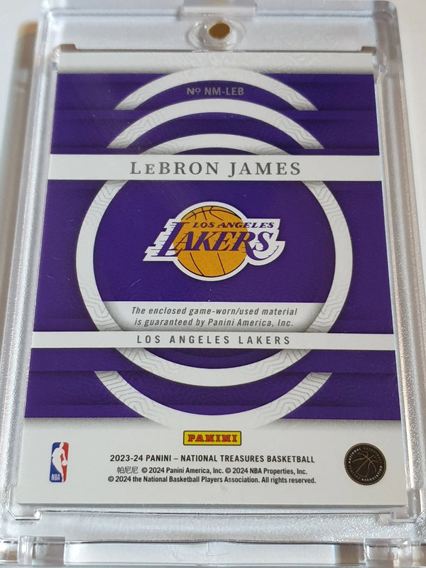 2023 Panini National Treasures LeBron James #PATCH /99 Game Worn Jersey - Rare