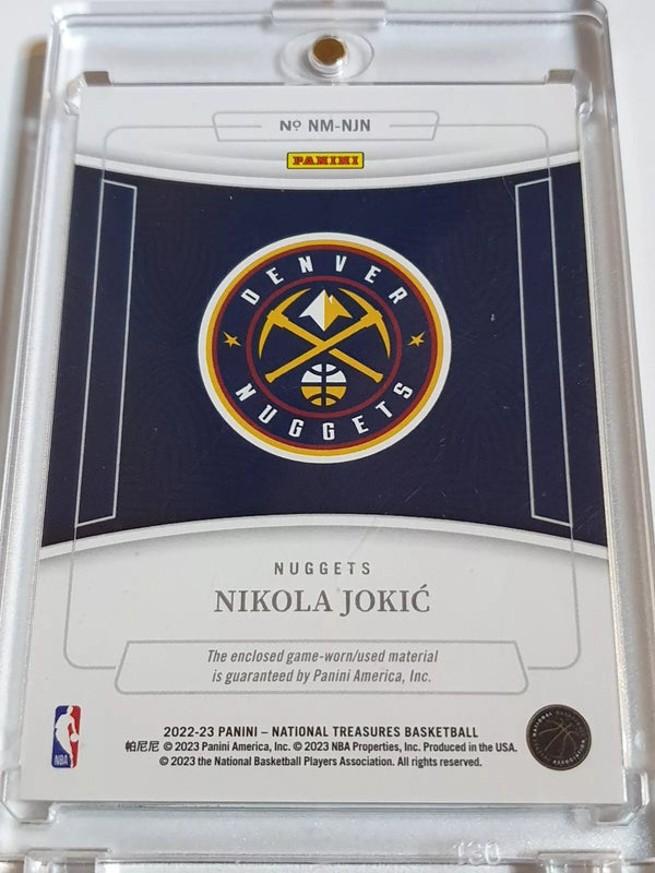 2022 Panin National Treasures Nikola Jokic #PATCH /99 Game Worn Jersey - Rare