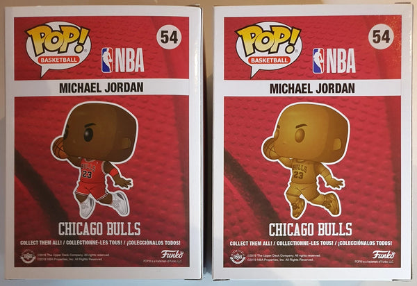 Lot of 2 x Michael Jordan Funko Figures Incl GOLD Special Edition #54 - RARE