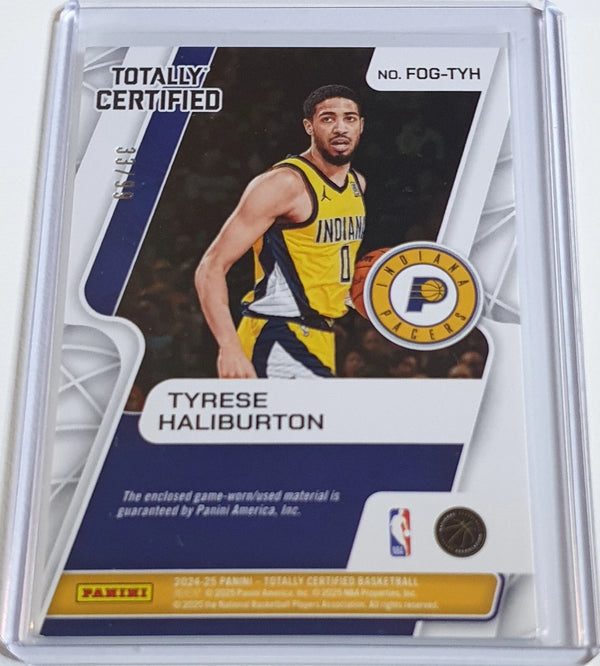 2024 Totally Certified Tyrese Haliburton #PATCH SILVER /99 Game Worn Jersey