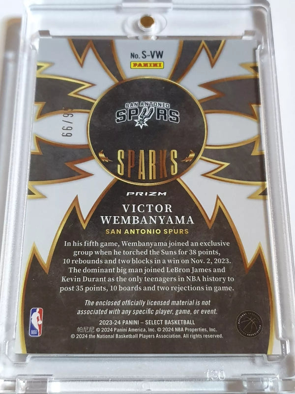 2023 Select Victor Wembanyama Rookie #PATCH PURPLE /99 Holo RC Jersey - Rare