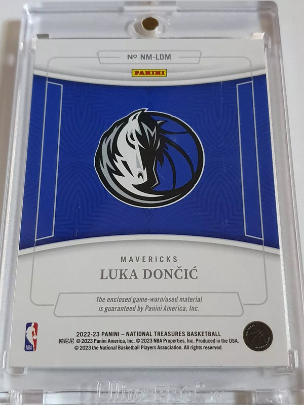 2022 Panini National Treasures Luka Doncic #PATCH /99 Game Worn Jersey