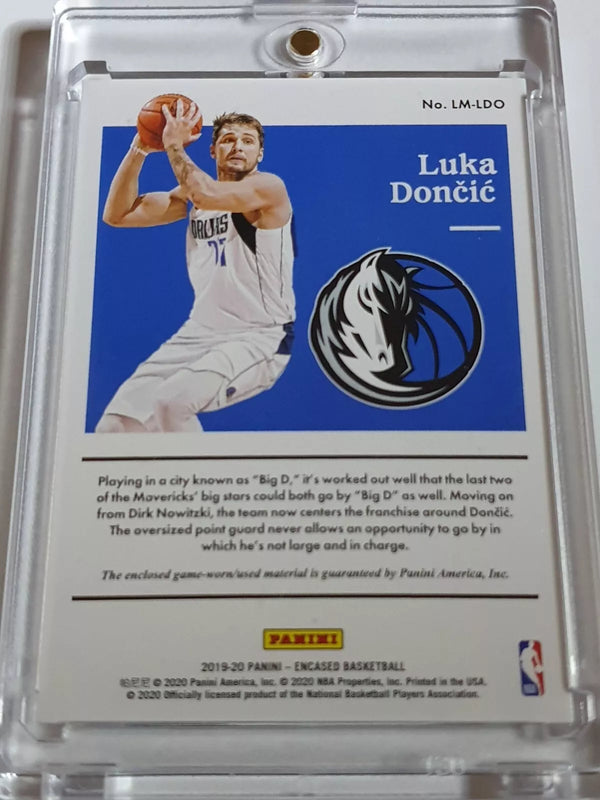 2019 Panini Encased Luka Doncic #PATCH SILVER /199 Game Worn Jersey - Rare