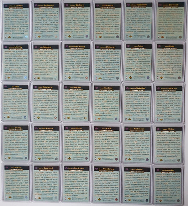 1995 Upper Deck Michael Jordan GOLD SET Crash the Game (Complete Set 30 Cards)